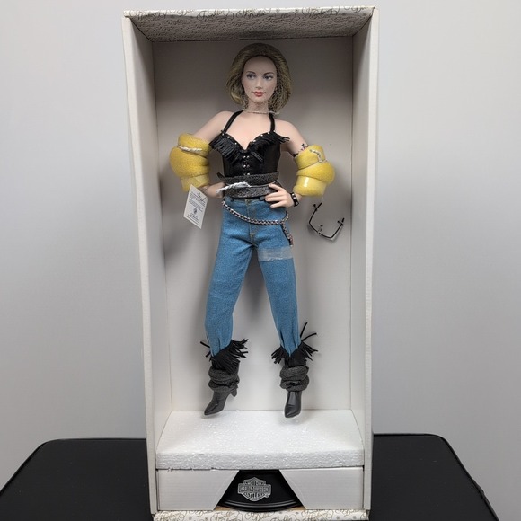 Franklin Mint Other - Franklin Mint Harley‎ Davidson Candy Doll Large 17" Porcelain Biker Doll In Box